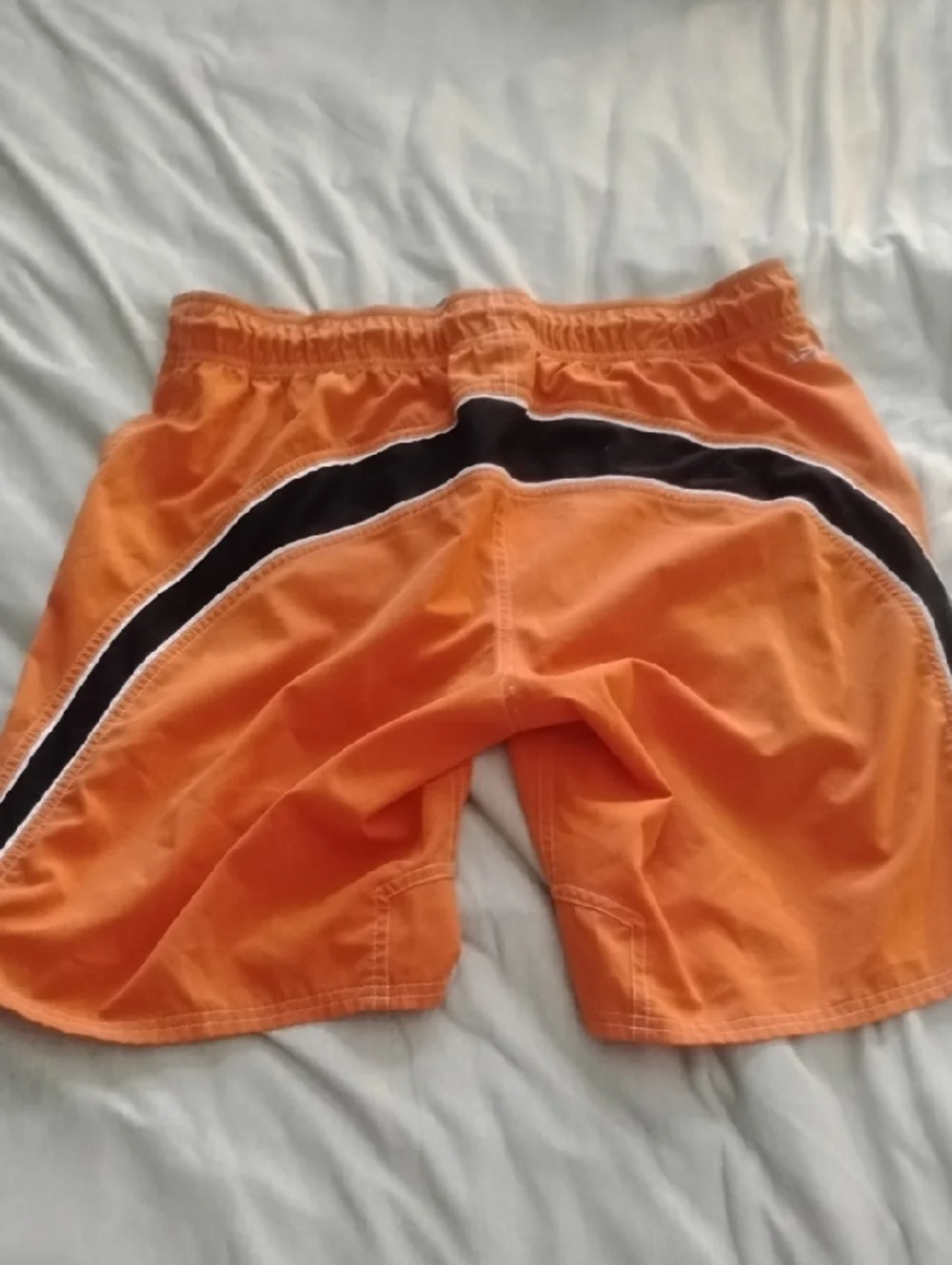 The North Face Orange Men's Swim Board Shorts with Zip Pocket